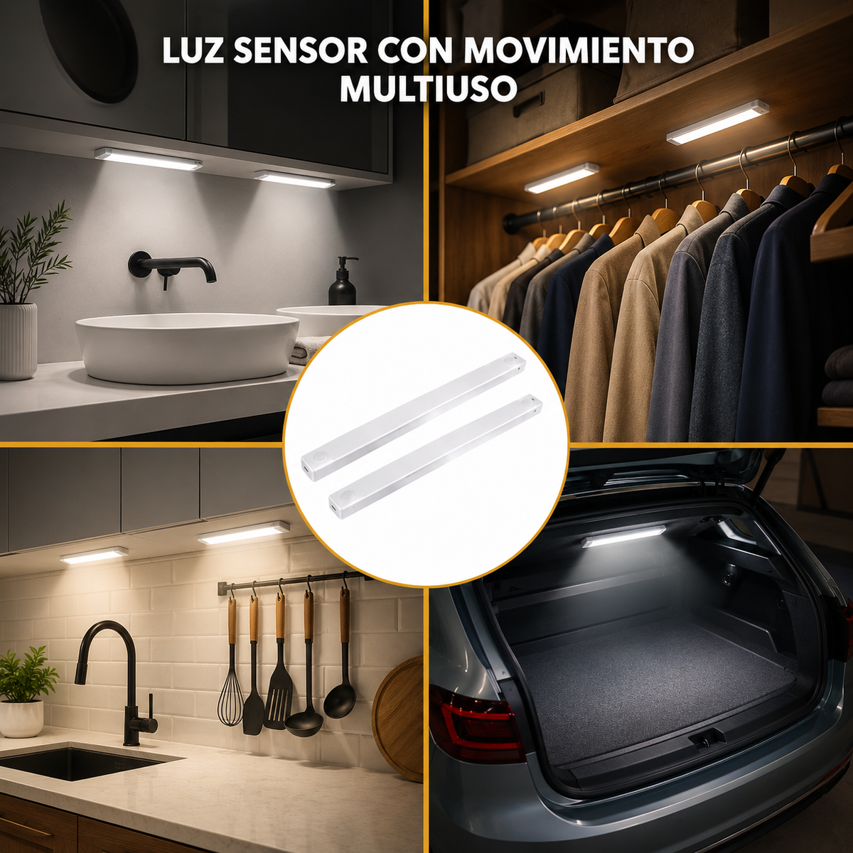 Barra Luz Led Con Sensor De Movimiento (Comprá 2 y lleváte 3) + Ebook de Regalo