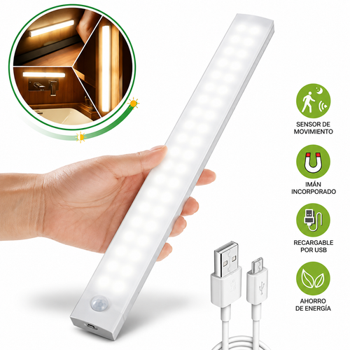 Barra Luz Led Con Sensor De Movimiento (Comprá 2 y lleváte 3) + Ebook de Regalo
