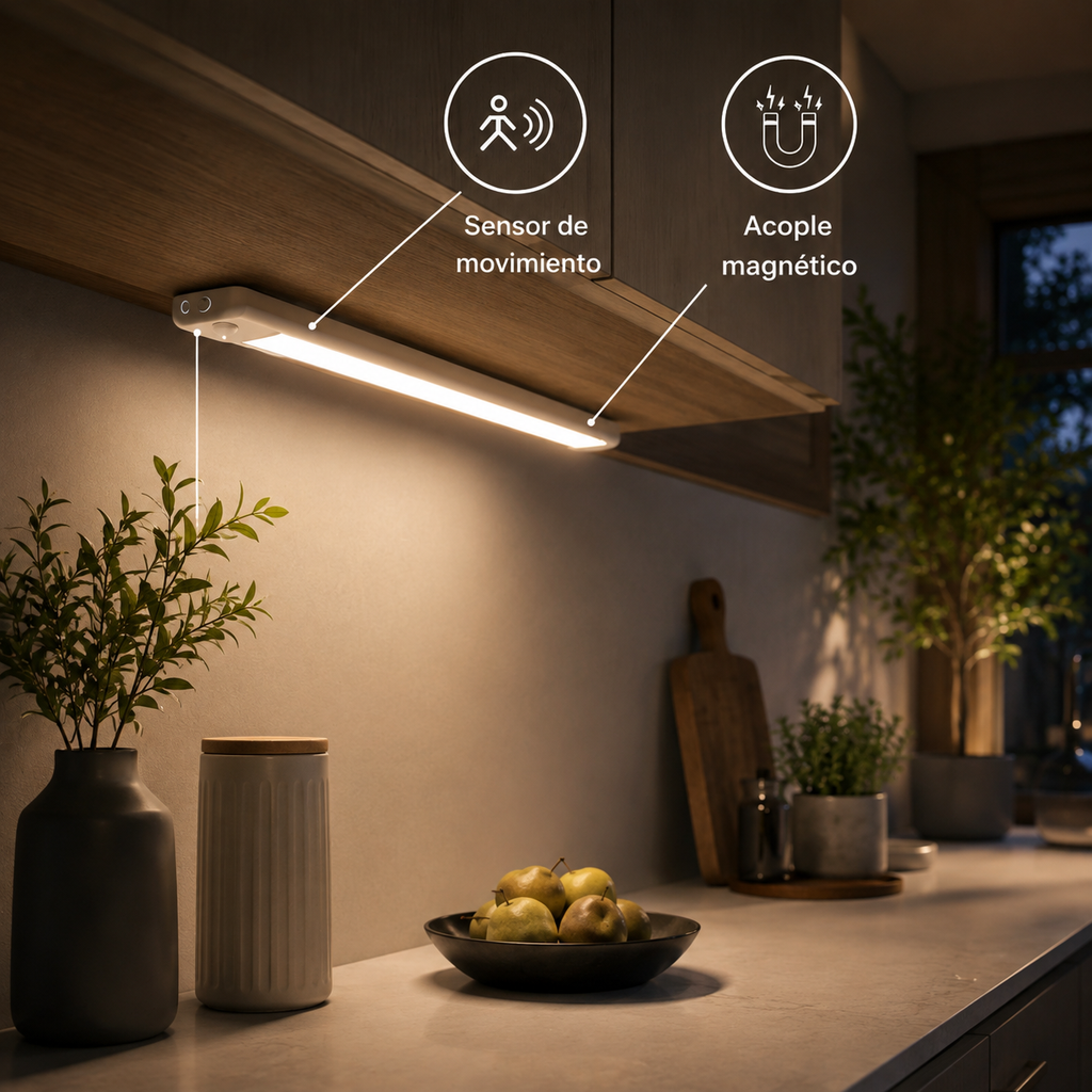 Barra Luz Led Con Sensor De Movimiento (Comprá 2 y lleváte 3) + Ebook de Regalo