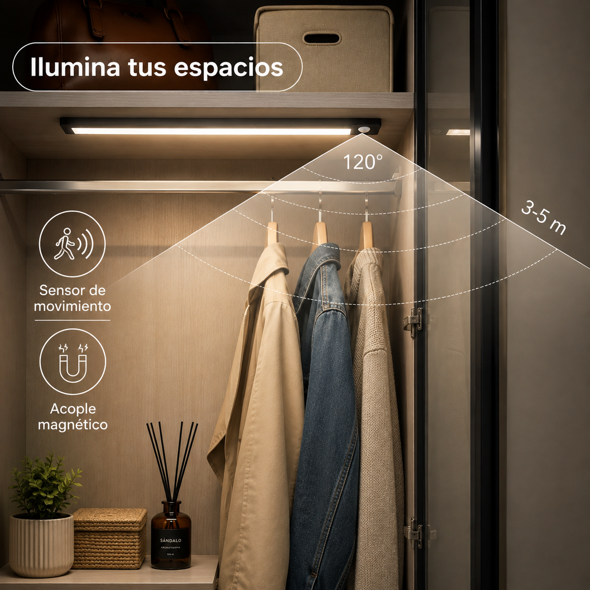 Barra Luz Led Con Sensor De Movimiento (Comprá 2 y lleváte 3) + Ebook de Regalo